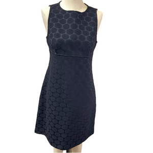 Tara Jarmon Black A Line Shift Dress Large FR 40 NWT